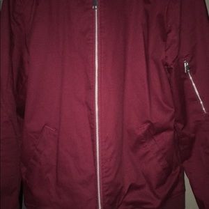 Men’s large oxblood bomber jacket